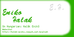 eniko halak business card